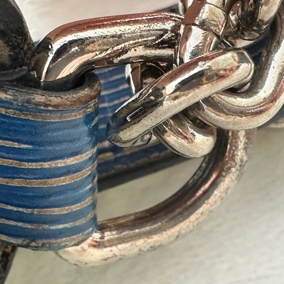 Louis Vuitton Denim Light Epi Leather Twist Shoulder Bag MM - Picture 15 of 16